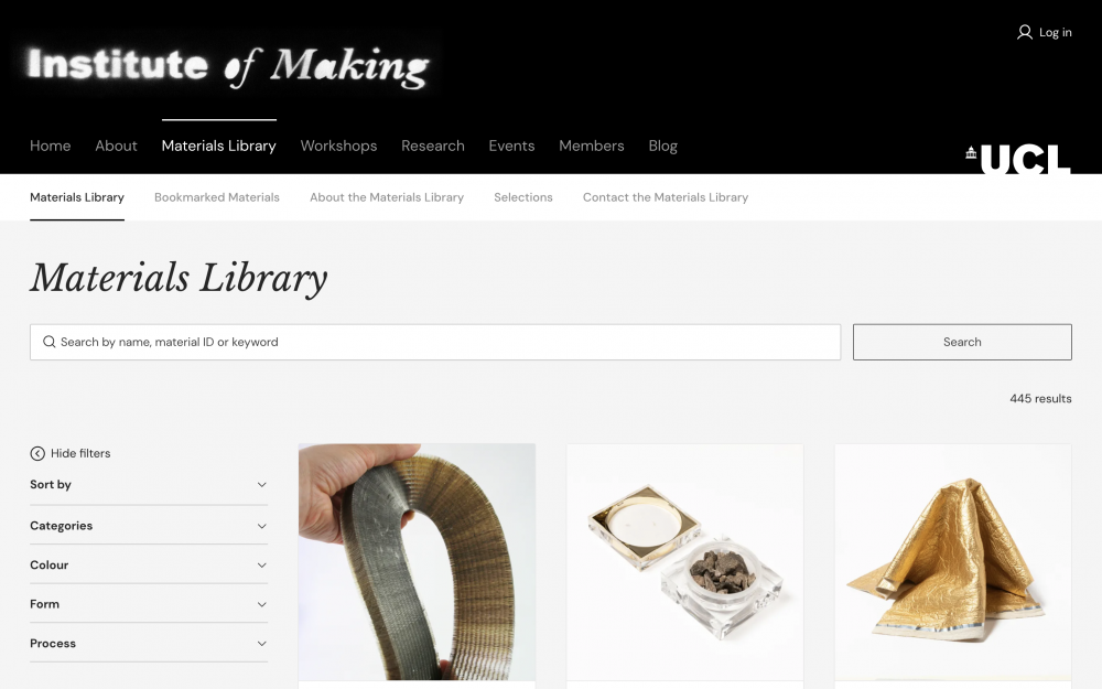 Screenshot of the website.
