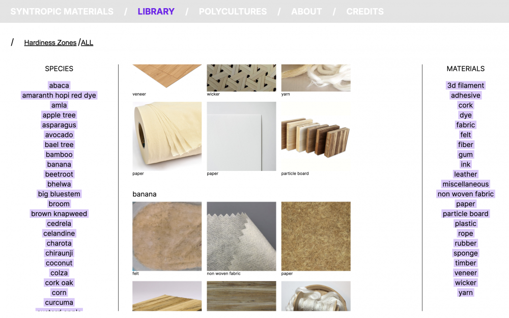 Screenshot with materials on the website.